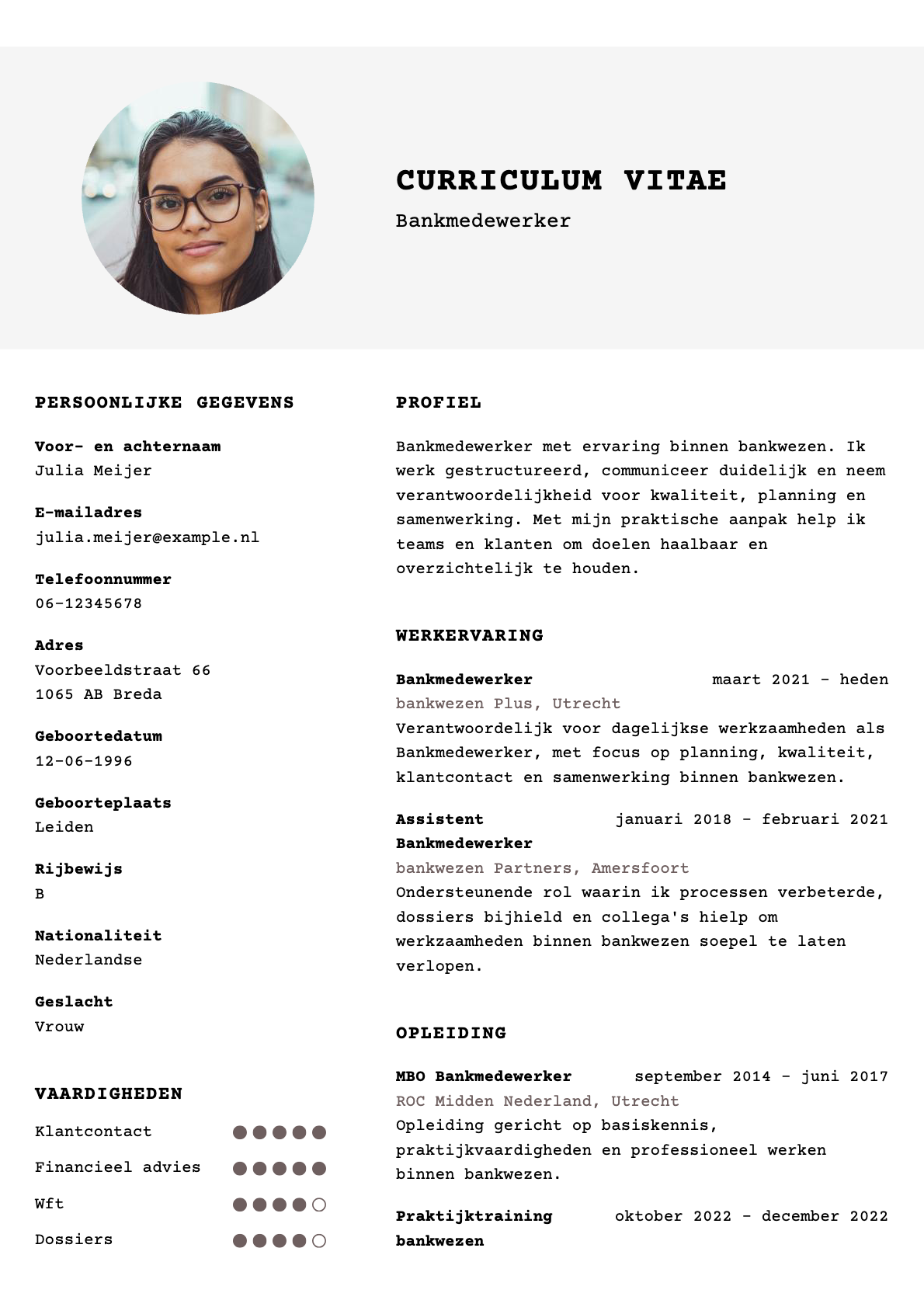 Bankmedewerker