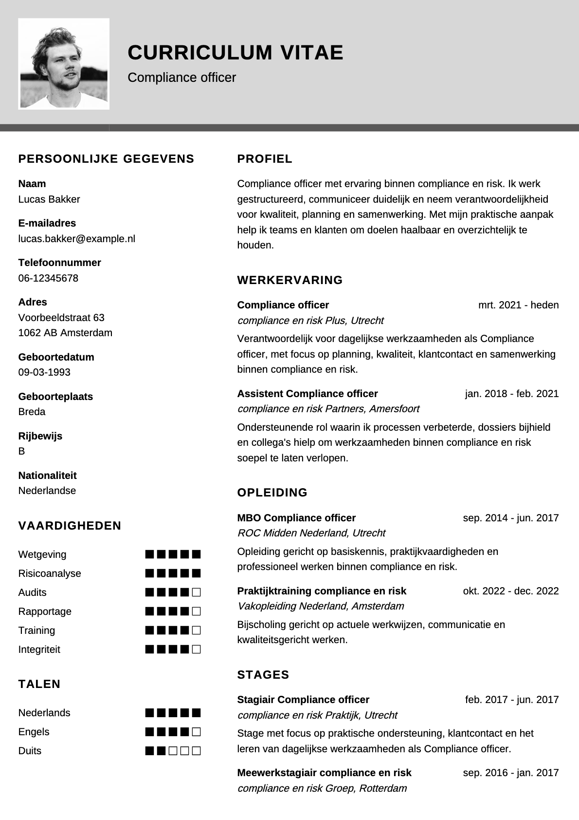 Compliance officer