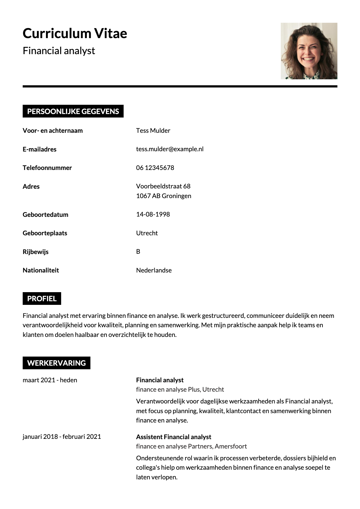 Financial analyst