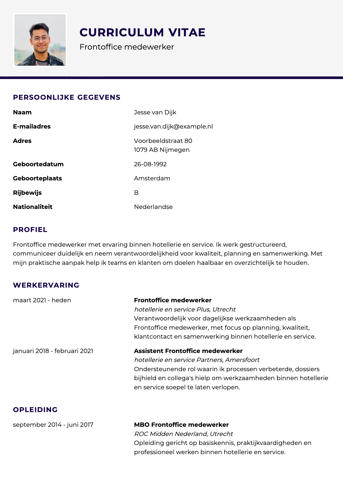 Frontoffice medewerker