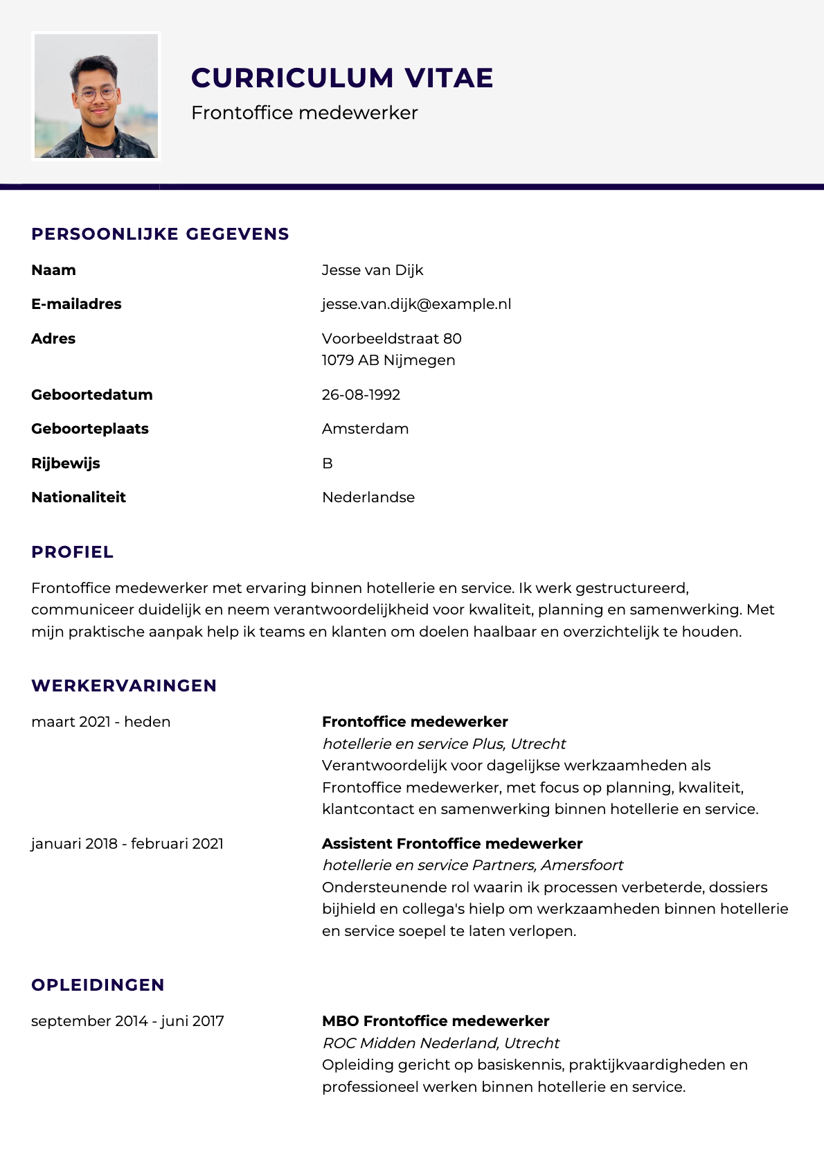 Frontoffice medewerker