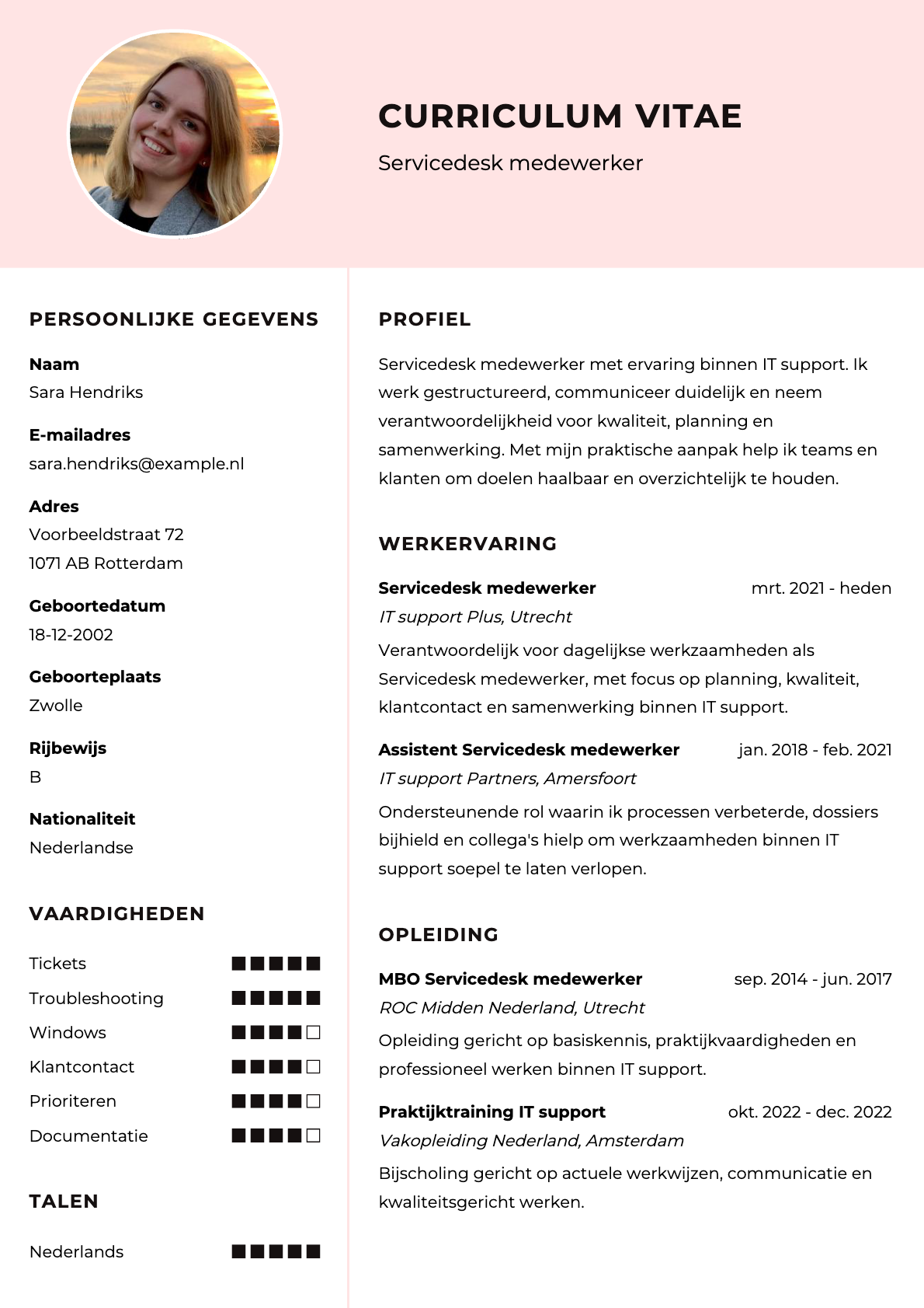 Servicedesk medewerker