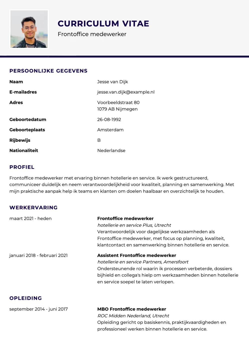 Frontoffice medewerker